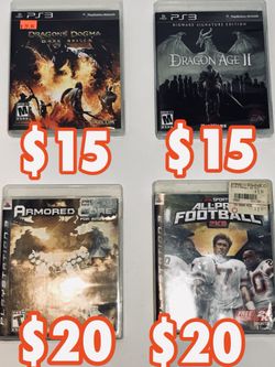 4 PS3 Games (Good condition)