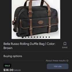 Bella Russo Duffel Bag With Wheels 