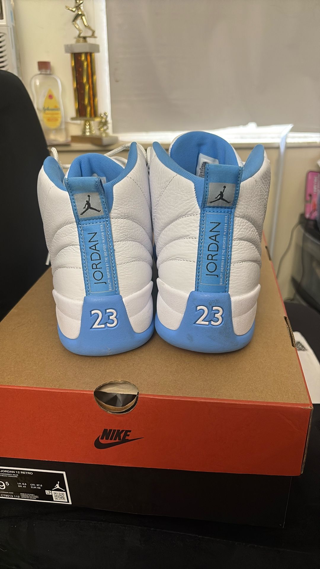 baby blue jordan 12s worn once