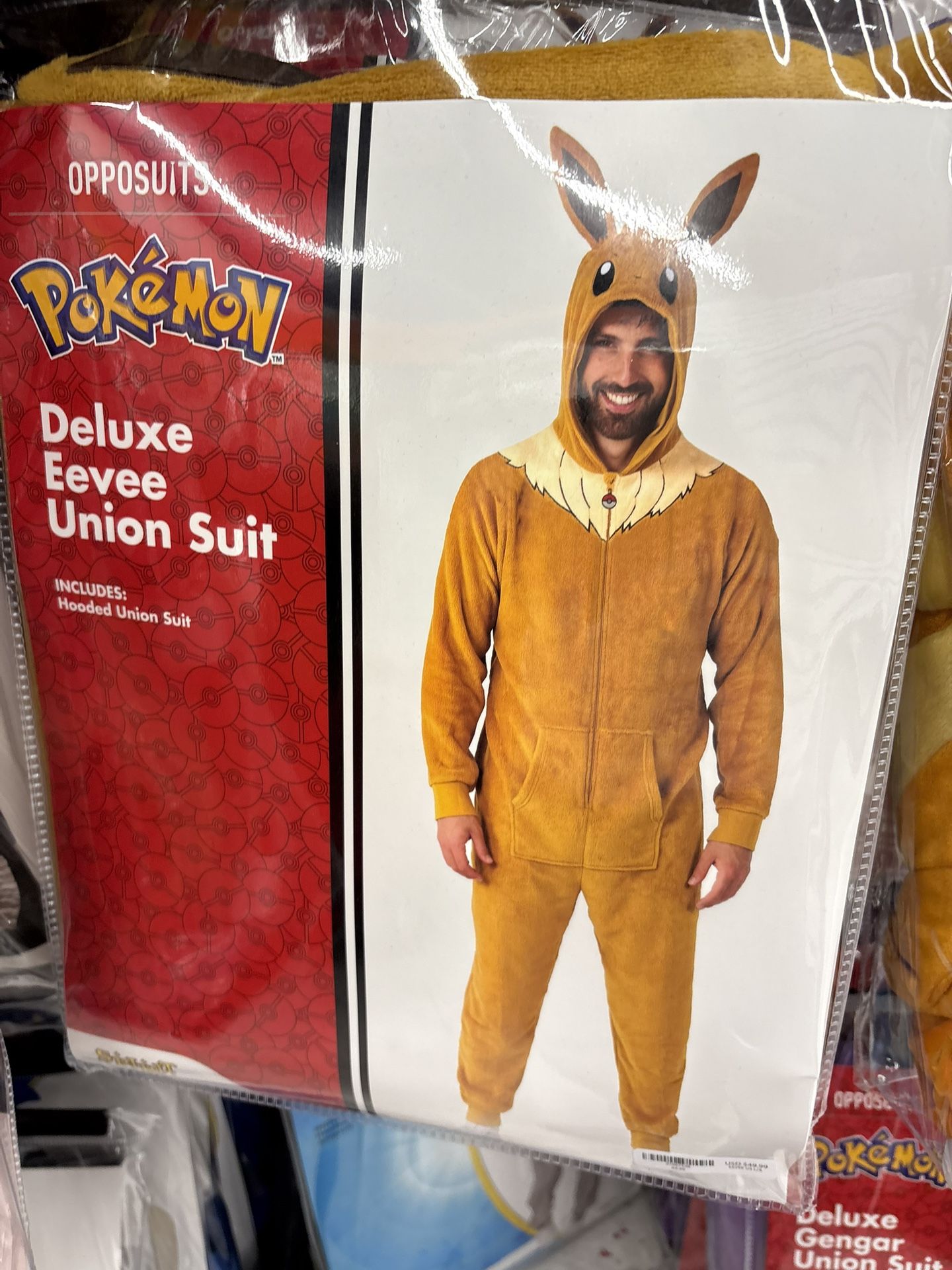 NEW POKEMON EEVEE UNION SUIT HALLOWEEN COSTUME-ADULT