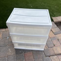 3 drawer wide storage tower