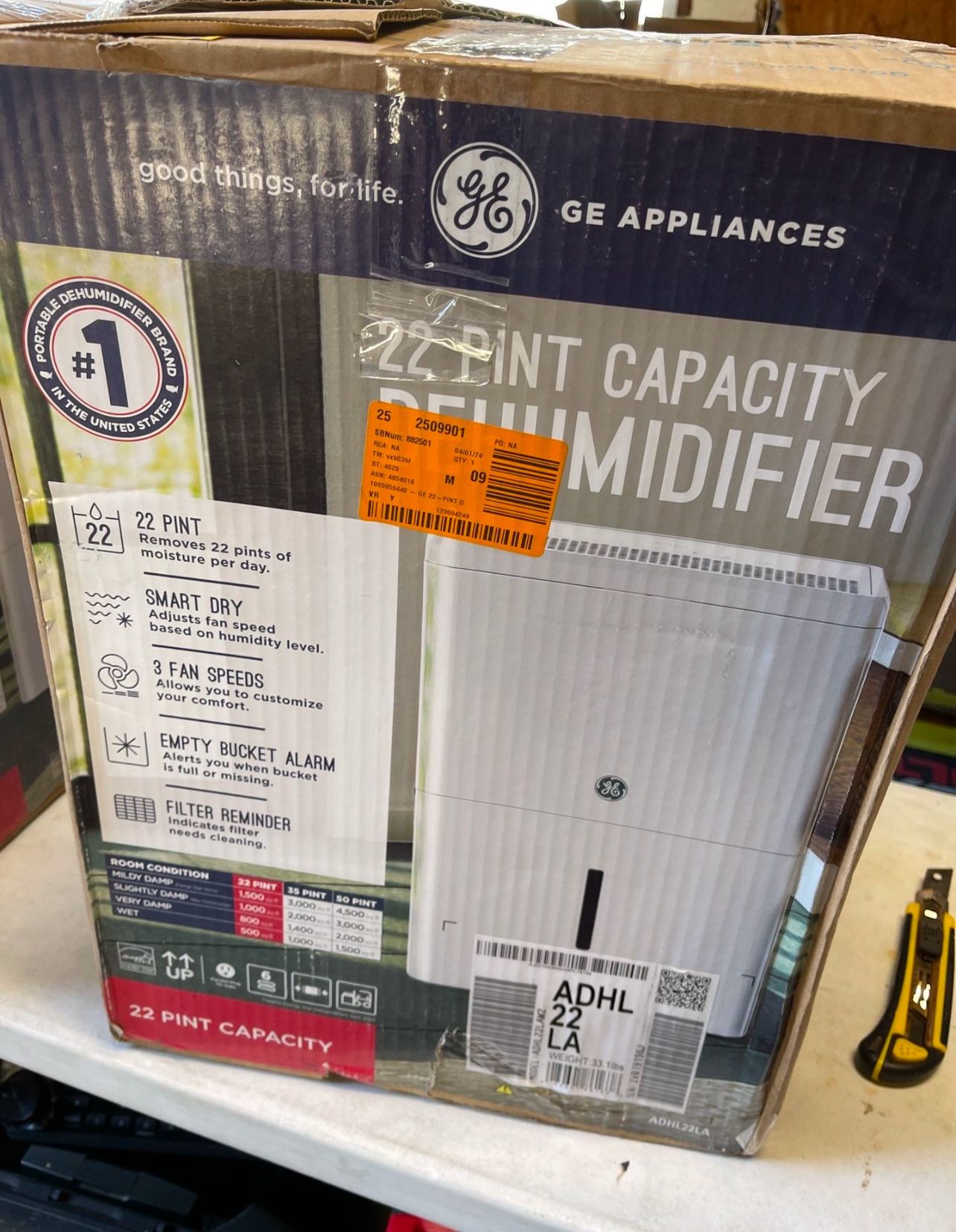 New GE Dehumidifier