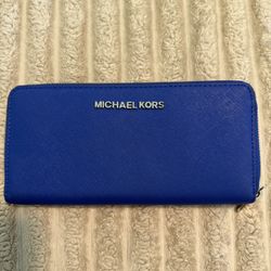 Blue Leather Michael Kors Women’s Wallet