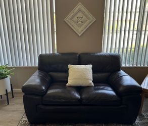 Leather Sofa and Loveseat