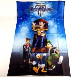 Kingdom Hearts 3 Fabric Poster 40"x27" Game Stop Promo Disney Square Enix New