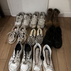 8 Pair Sneaker Bundle Sizes 3.5Y–11.5 Men’s Mixed Lot Nike New Balance Vans $7.5