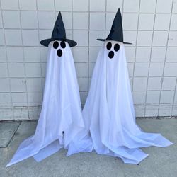 59 inch Spooky Ghost Halloween Decorations Scary Halloween Decor LED (2 Packs)