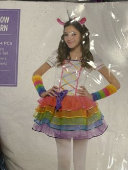 Halloween Costume - Girls Rainbow Unicorn