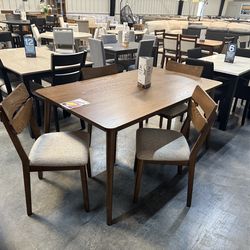 5-piece dining set on sale now 36” x 60”