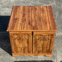 Wood Commode Style Nightstand Side Table