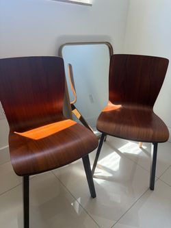 Wooden West Elm Dining Chairs