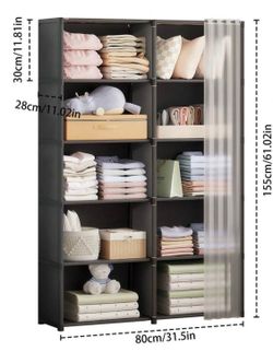 Multi-Layer Easy-to-Assemble Storage Wardrobe