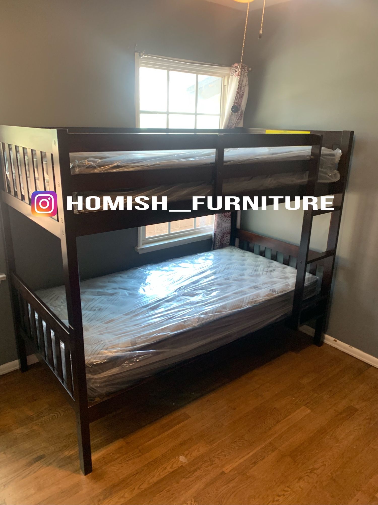 $599 Brand New Twin/twin Bunk Bed With Mattress(read description)