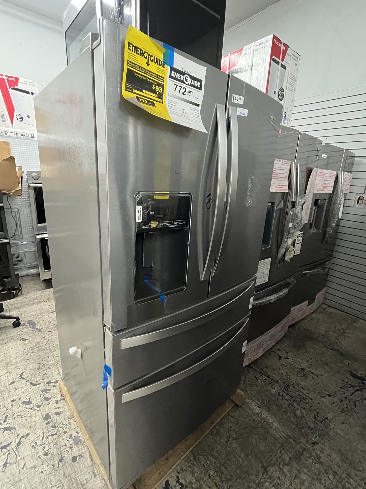 Whirlpool Stainless Steel 4 Door Refrigerator Ice And Water