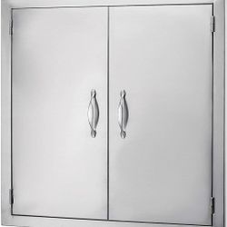 Double Walled Access BBQ Island Door 24" Stainless Steel
