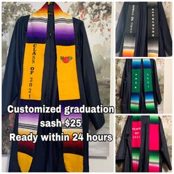 Graduation Sash Personalized (ready Within 24 HOURs)