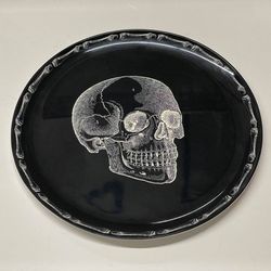 Black and White Skull and Bones Serving Platter