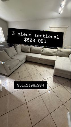3 piece sectional sofa