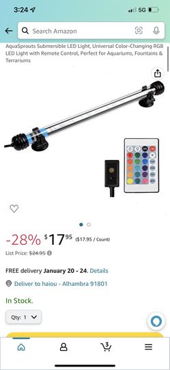 Submersible LED Light For aquarium ,terrarium ,fountain . Wholesale $10 For 40 Items