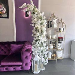 🌸$380 Two White Silk Flower Arches