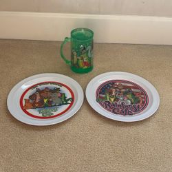 Rainforest Cafe Plates And Chilled Mug