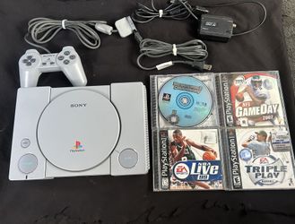 PlayStation 1 Console With 4 Games 
