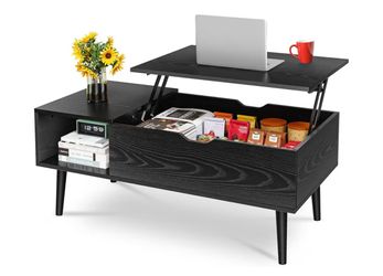 Brand New Still in Box Wood Lift Top Coffee Table with Hidden Compartment and Large Storage Shelf, Lift Tabletop Dining Center Table for Home Living R