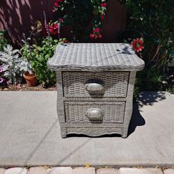 2 Drawer Rattan Chest 