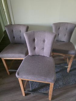 3 Gray Chairs