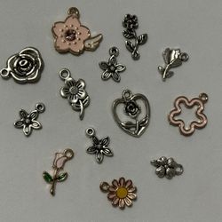 Flower and Roses charm Lot
