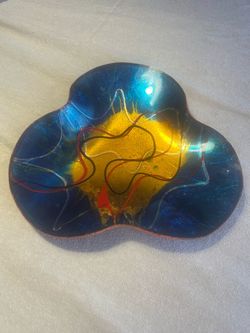 Putting the “Mod” in Modern; Vintage 1960s (?) Mod Glass Dish: