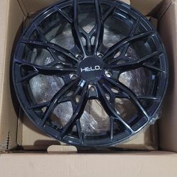 RINES HELO UNIVERSAL, COLOR NEGRO BRILLANTE = HELO SERIE GLOSS BLACK WHEELS 