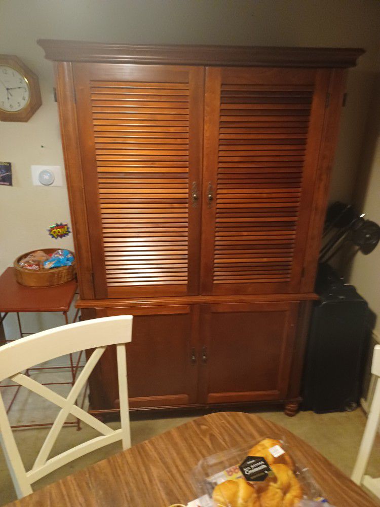 Wardrobe Armoire With Cabinets And Drawers. $300 Obo.