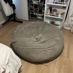 Large Gray Bean Bag Chair