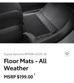 Genuine Toyota RAV4 All-Weather Floor Mats (2021)