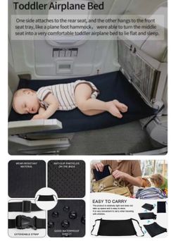 Toddler hammock for airplane rides