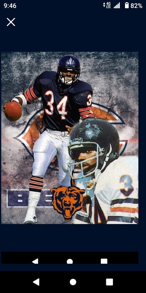 Chicago Bears Walter Payton Lithograph