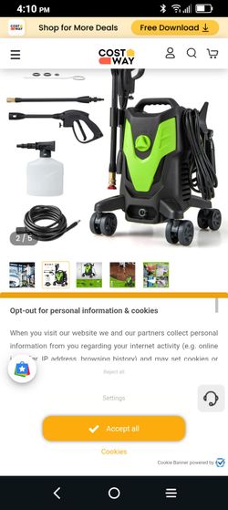Electric Pressure Washer with Accessories