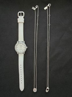 Authentic Coach Watch & Necklaces