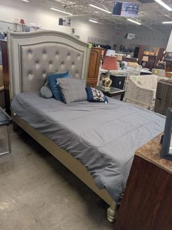 Couch Queen size bed with frame.Wardrobe and mirror.drower