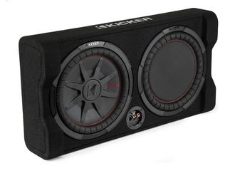 KICKER 48TRTP122 12" Thin Down-Firing Subwoofer w/Passive Radiator Enclosure, 2-Ohm