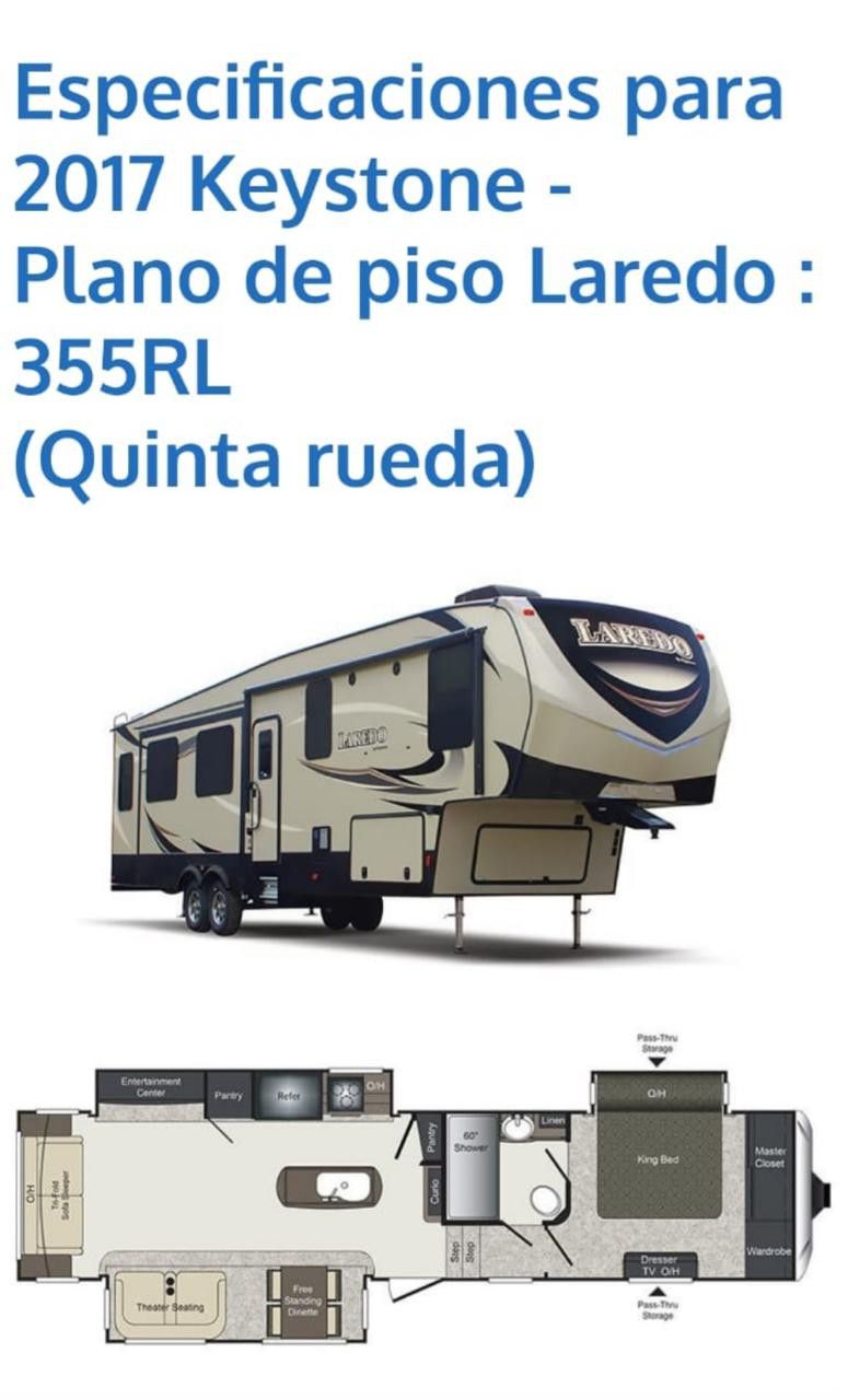 Rv trailer camper 2017 keystone 355RL fifth wheel