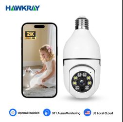 Hawkray Al camera one key automatic alarm, 911 AlarmMonitoring all day monitoring for your protection, face recognition mobile tracking, day and night