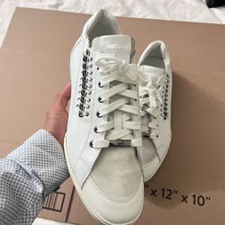 Versace Medusa Chain Reaction Sneakers Off‑White Leather & Suede Men’s EU 45.5 / US 12
