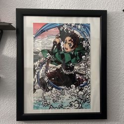 Demon Slayer Poster With Frame