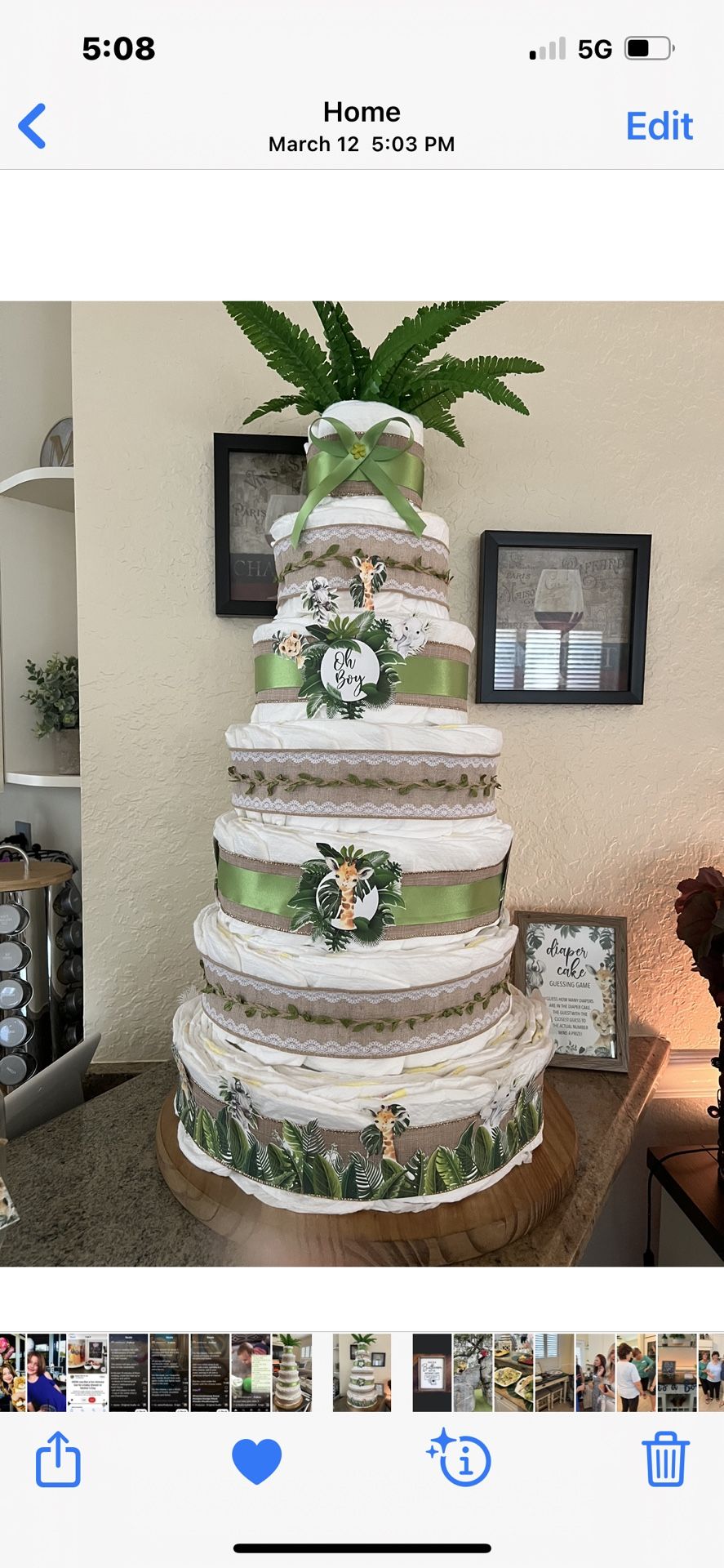 Diaper Cake For Baby Shower