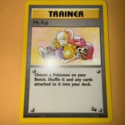 Mr. Fuji Fossil 58/62 Regular LP. Pokemon card Trainer 