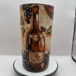 Certified International Pinot Grigio Wine Cooler By Tre Sorelle - Hand Painted-