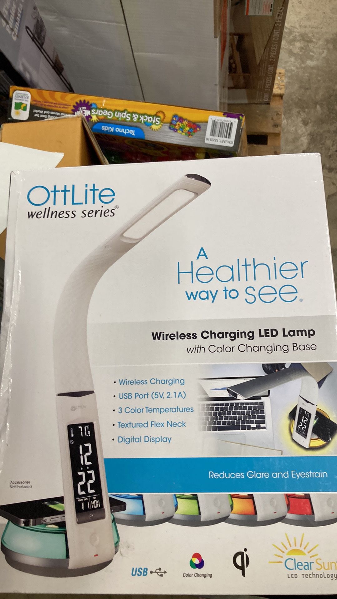 Ottlight Wellness Lamp USB & Wireless Charger 