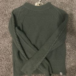 Girls Size 12/14 Abercrombie Green Knitted Sweater
